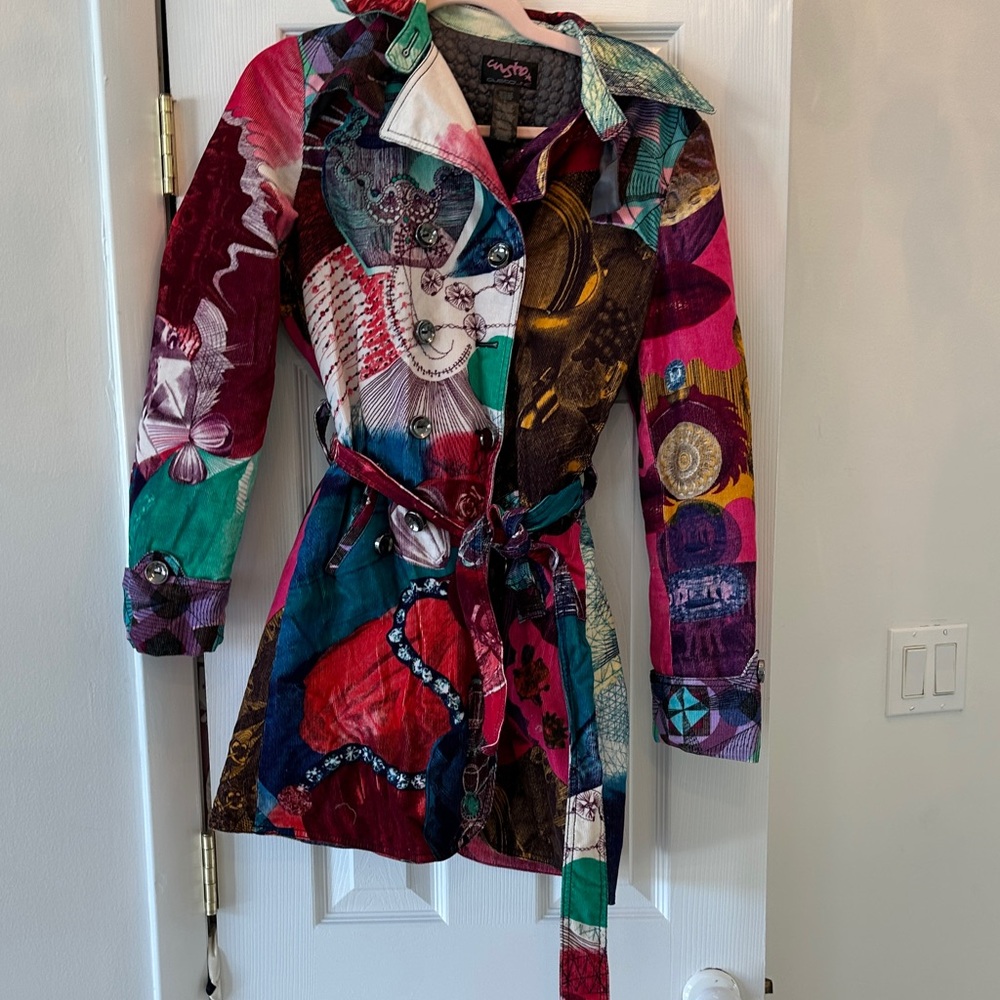 Custo Barcelona Multicolor Trench Coat